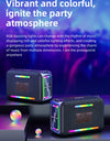 120W RGB Portable Bluetooth Speakers, Massive Bass Party Boombox IPX6 Waterproof Speaker Large, Loud Outdoor Speaker