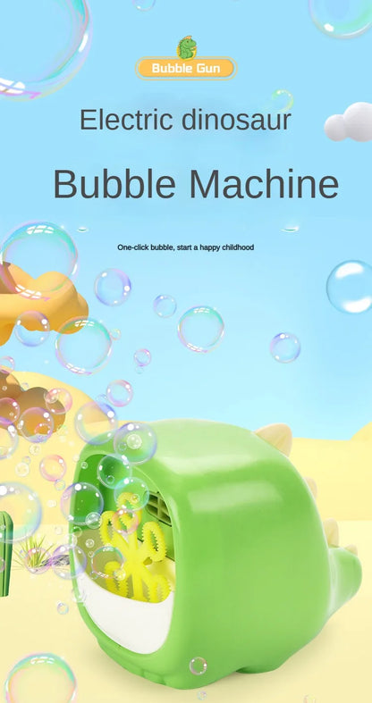 Electric Bubble Cartoon Dinosaur Animal Shape Full Automatic Continuous Bubble Hand-held Desktop Bubble Machin