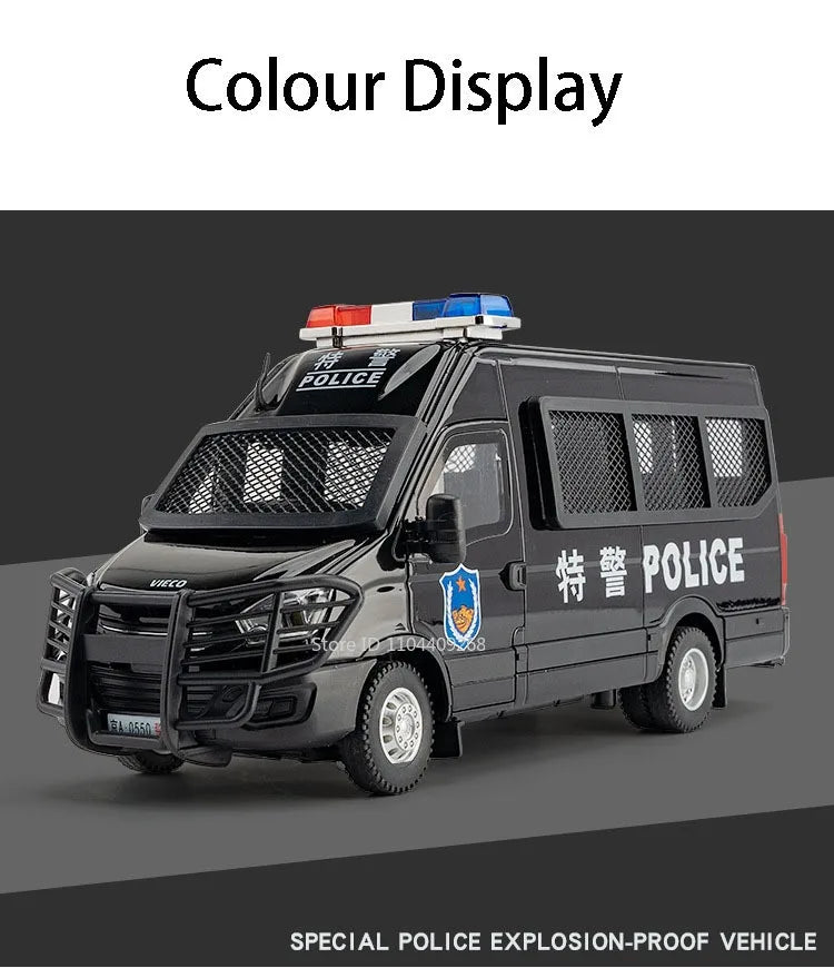 1:24 Scale Special Lada 2106 Police Car Model Toy Alloy Body Rubber Tire Metal Diecast 110 Explosion-proof Vehicle Models