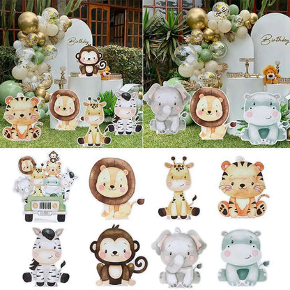 70cm Big Jungle Animal Party Stand Ornament Safari Happy Birthday Party Decoration Kids Jungle Woodland Party Decor Baby Shower