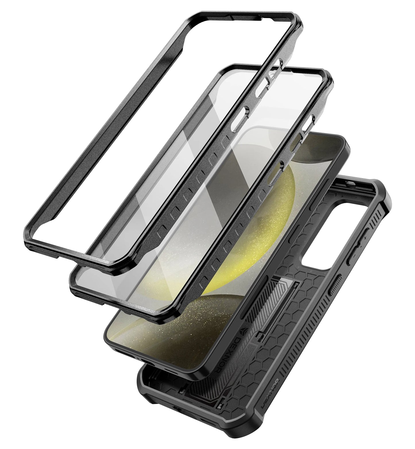 For Samsung Galaxy S24 Case 6.2 inch with Built-in Slide Camera Cover Full Body Rugged Case Built-in Screen Protector Kickstand
