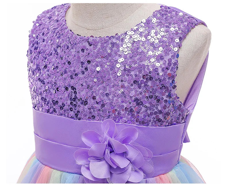 Princess Girl Dress Wedding Birthday Party Frocks for Children Costume Prom Ball Gown Elegant Party Dress For Girls