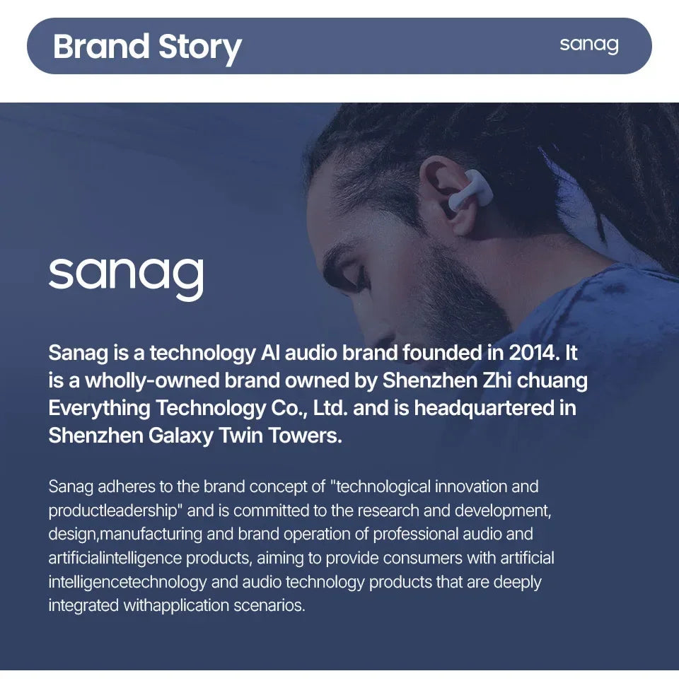 F60 Open Ear 360° Panoramic Sound Headphones Deep Bass Earphones Hi-Pure Original High Lossless Quality Sound Headset