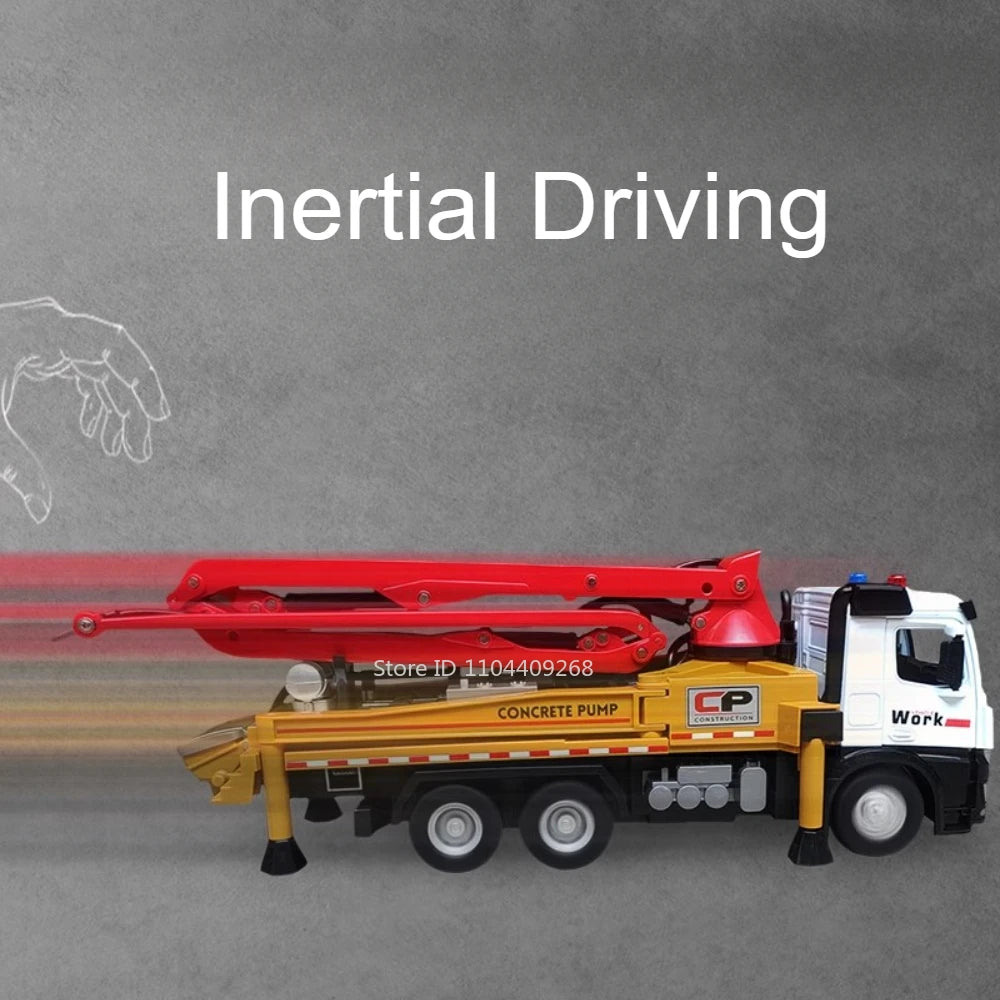 1:24 Scale Watering Cement Dump Trucks Model Garbage Truck Toy Car Sound Light Doors Opened Engineering Vehicles  Gifts