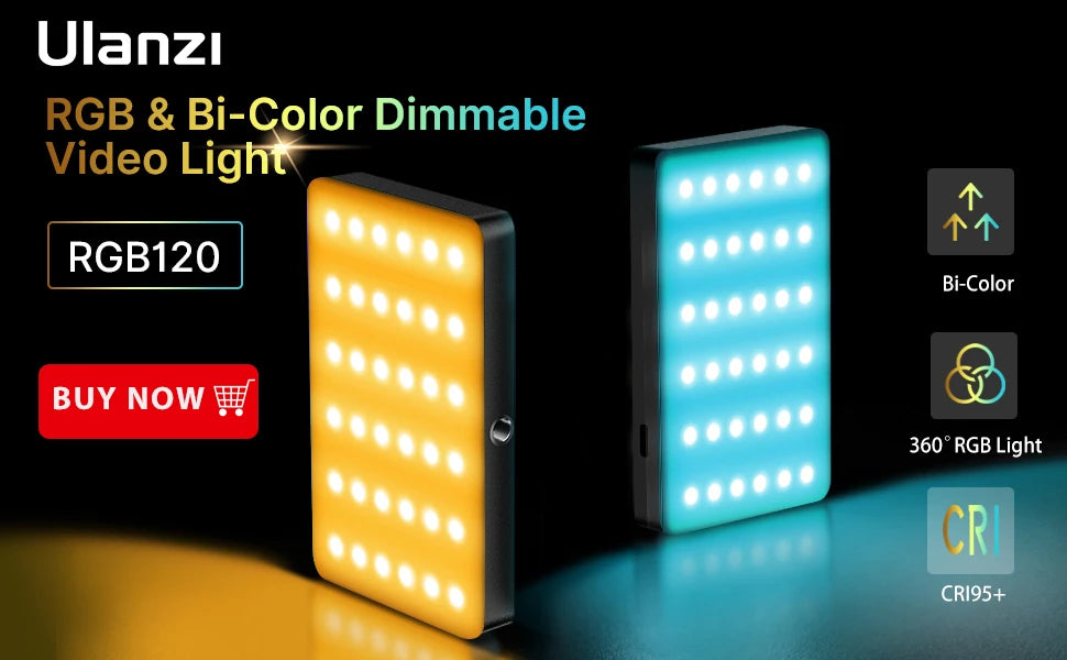 Mini Vlog LED Fill Light 6W 5500K Rechargeable 2000mAh Dimmable Phone Video Lighting