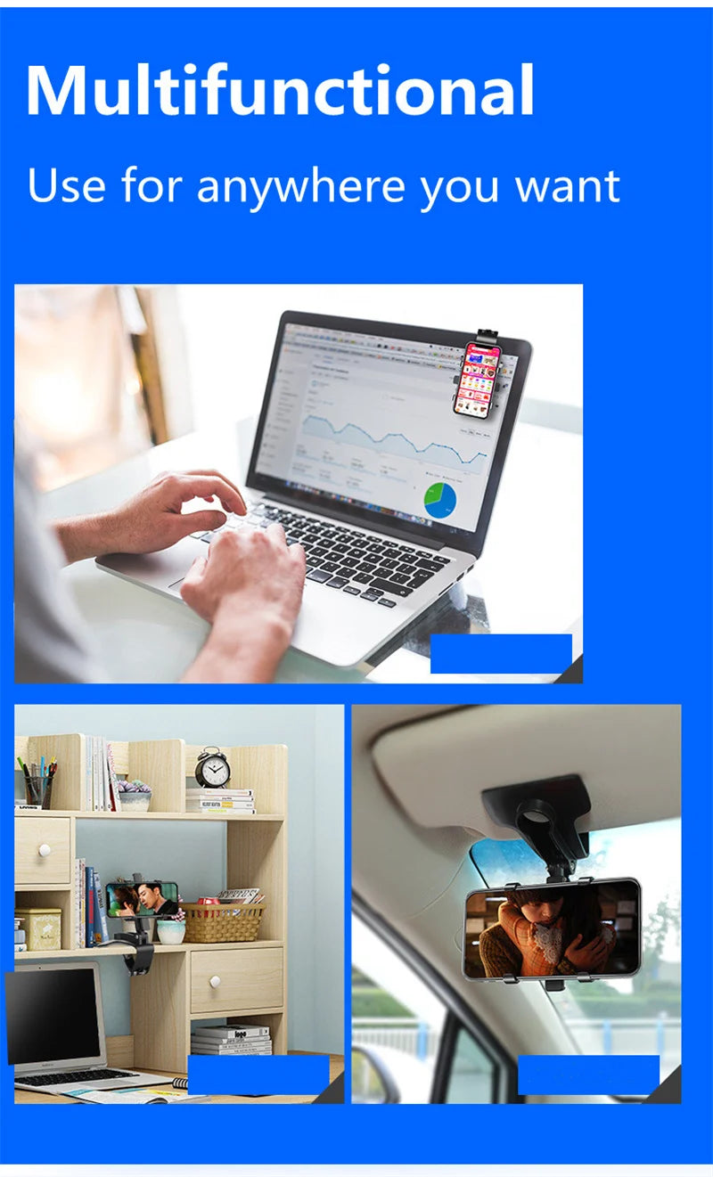 Car Phone Holder Stand Universal Dashboard Car Clip Mount Cell Mobile Phone Support in Car Bracket For iPhone Samsung Xiaomi