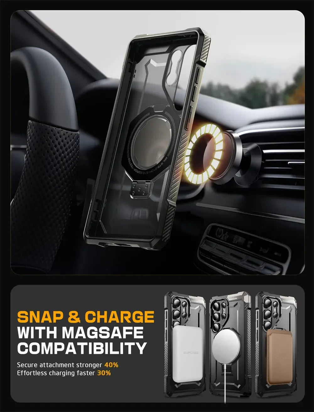 For Samsung Galaxy S25 Ultra Case 6.9" 2025 SUPCASE UB Grip Anti-Scratch Heavy Duty Rugged  Phone Case with Kickstand