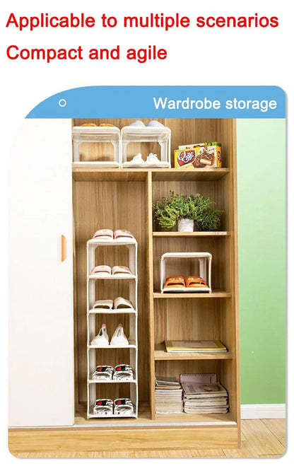 Multi-Layer Shoe Rack Storage Organizer Simple Home Furniture Vertical Shoes Rack Sneakers Shoe Cabinets Easy to Assemble Foyer