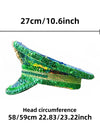 Green Rhinestone Wedding Festival Captain Hat Masquerade Military Cap Handmade Luxury Mucis Festiva lHen Do Hat Sergeant Hat