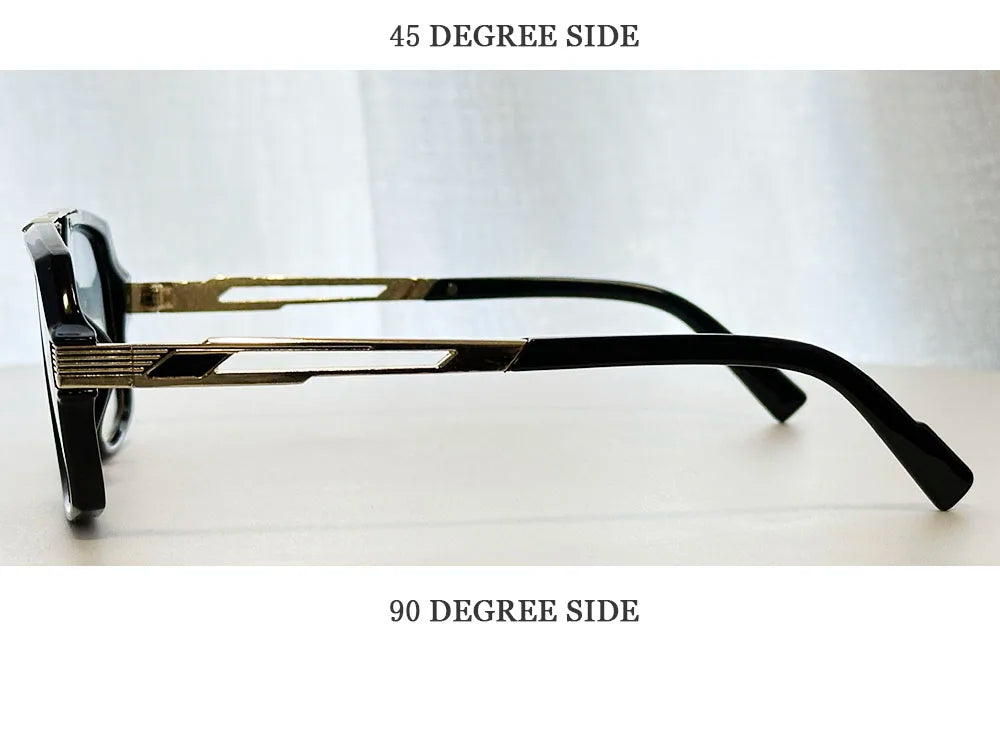 Vintage Square Alloy Frame Sunglasses With UV400 Protection