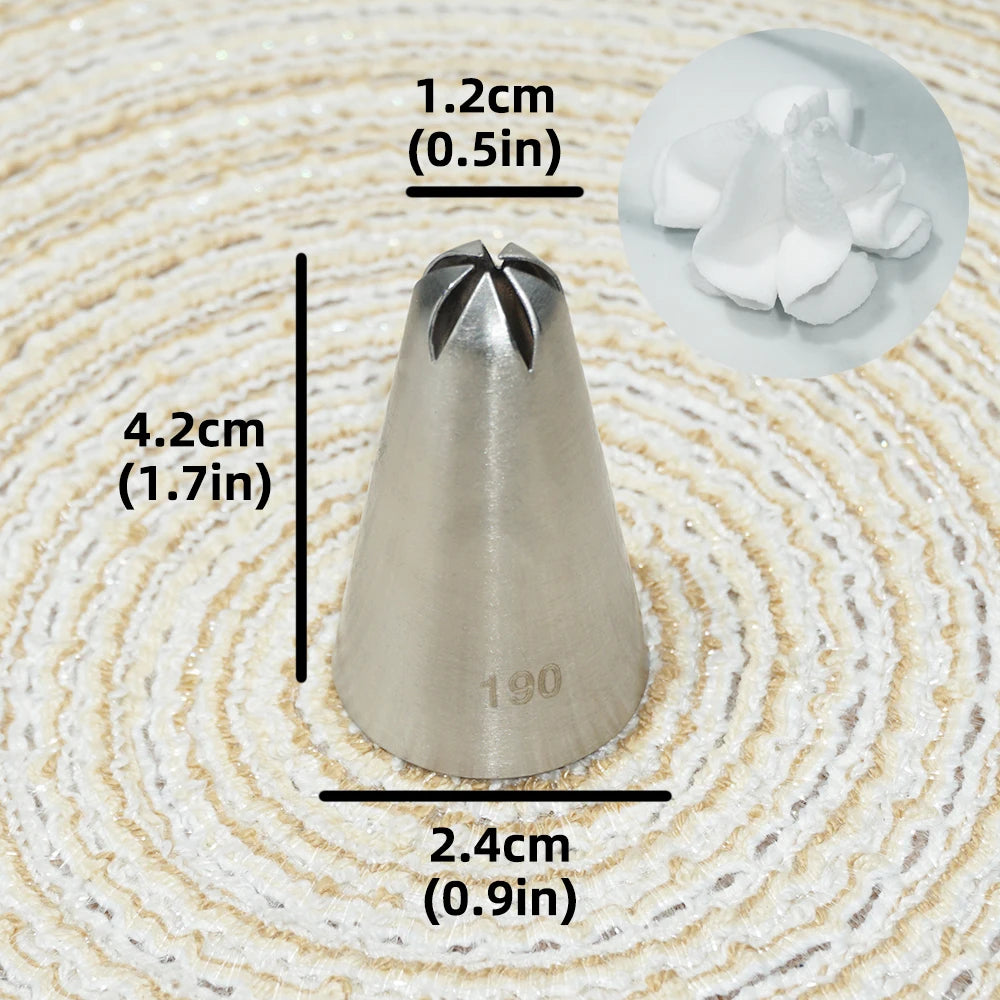 Multiple Large Metal Cake Cream Decoration Tips Pastry Tools Stainless Steel Piping Icing Nozzle Cupcake Head Dessert Decorators