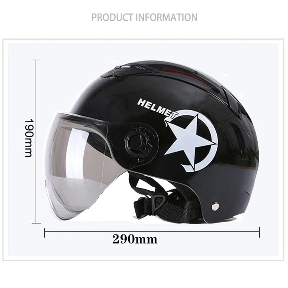Cyclist Helmet Bicycle Helmet  Anti-UV Helmet Electric Motor Car Scooter Bike Open Face Half Helmet for Men Women