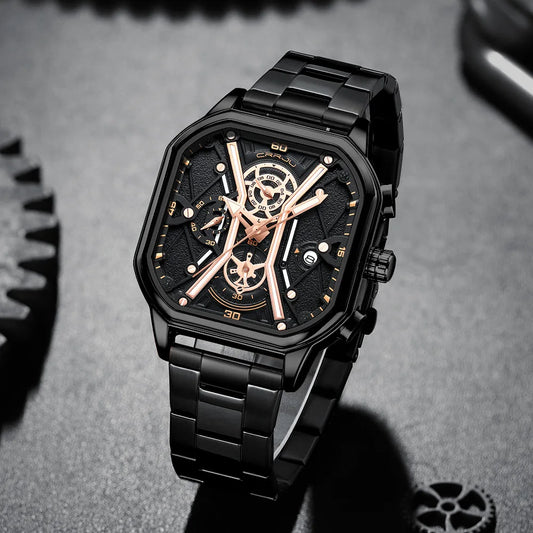 Men Watches Quartz High Quality Stainless Steel Top Brand Luxury Business Waterproof Luminous Chronograph Watch