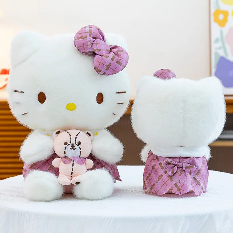Purple Retro Cat Character Plush Stuffed Doll Toy