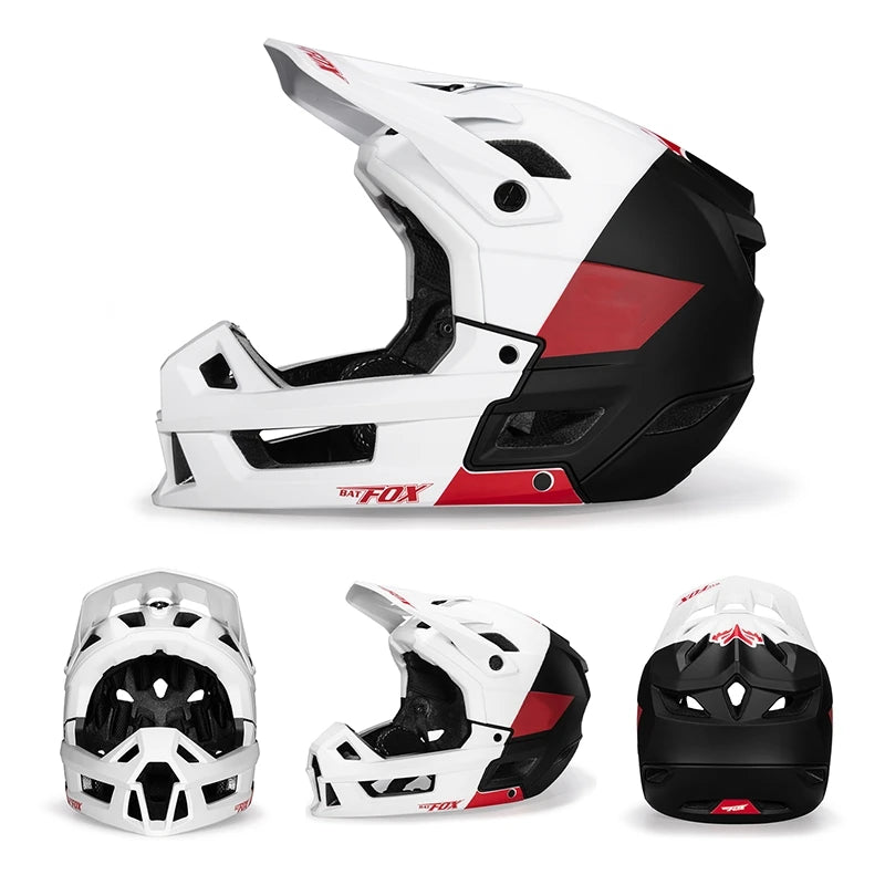 Off Road Full Face Mountain Bike Helmet With Adjustable Visor