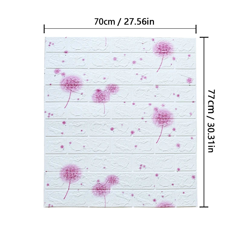 3D Wallpaper Decoration Self-adhesive Antique Foam Brick Wallpaper