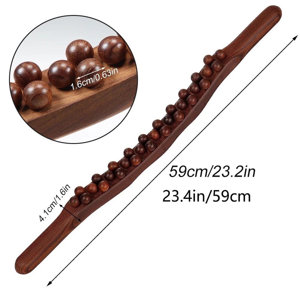 Wood Therapy Massage Roller Stick Tools,for Lymphatic Drainage,Body Sculpting,Ease Neck Back Waist Pain Handheld Massage Stick