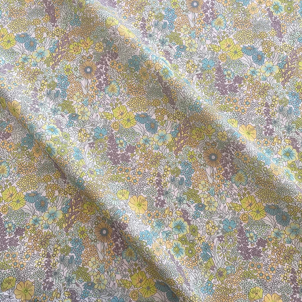 1/3/5M 100%Cotton Digital Printing 80s Like Liberty Margaret Annie Poplin Sewing fabric Making Dress Clothing Handmade DIY Cloth