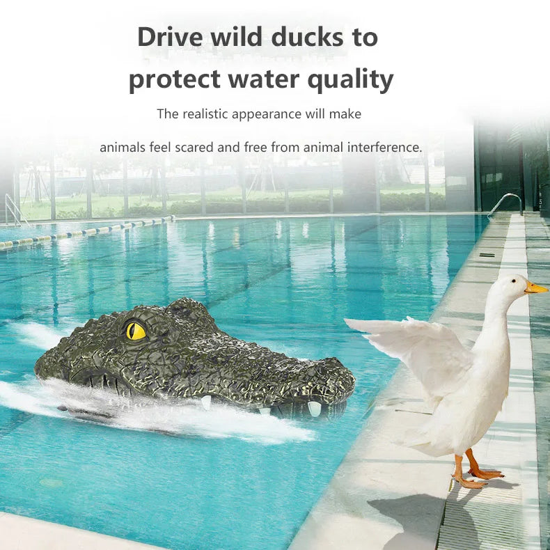 Crocodile Rc Boat Ship 2.4G Simulation Animal Waterproof Remote Control Alligator Electric Summer Water Pool Toys Gift for