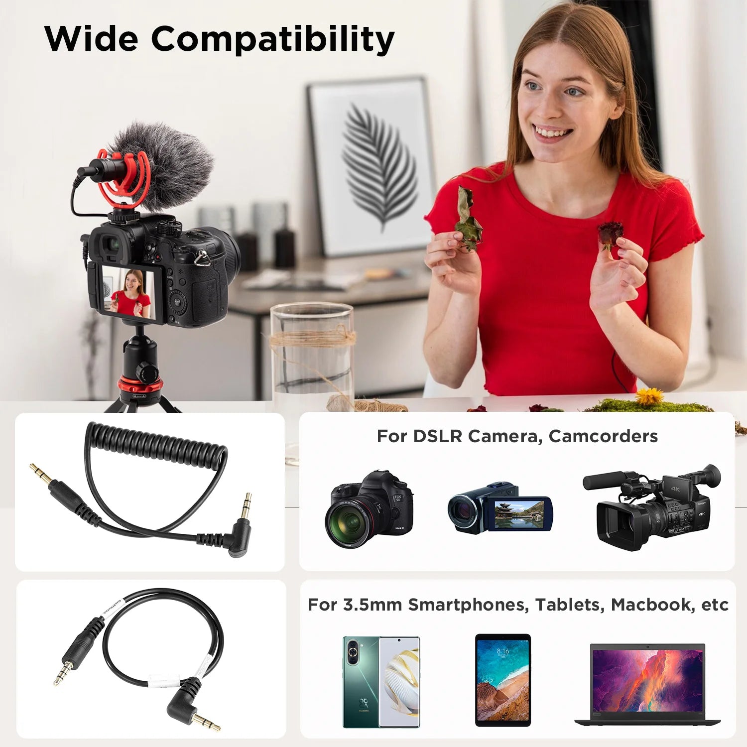 BY-MM1 On-camera Shotgun Microphone for iPhone Android Smartphone PC Laptop Canon Nikon DSLR Cameras Youtube Recording Vlog