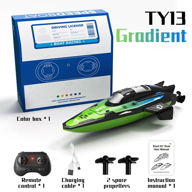 Mini Rc Boats High Speed 360 Degree Flip Electronic Remote Control Racing Ship  Competition Water Toys for Gifts