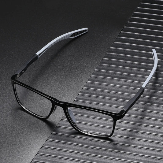 Square Reading Eyeglasses Frame Men's Prescription Glasses Blue Light Blocking
