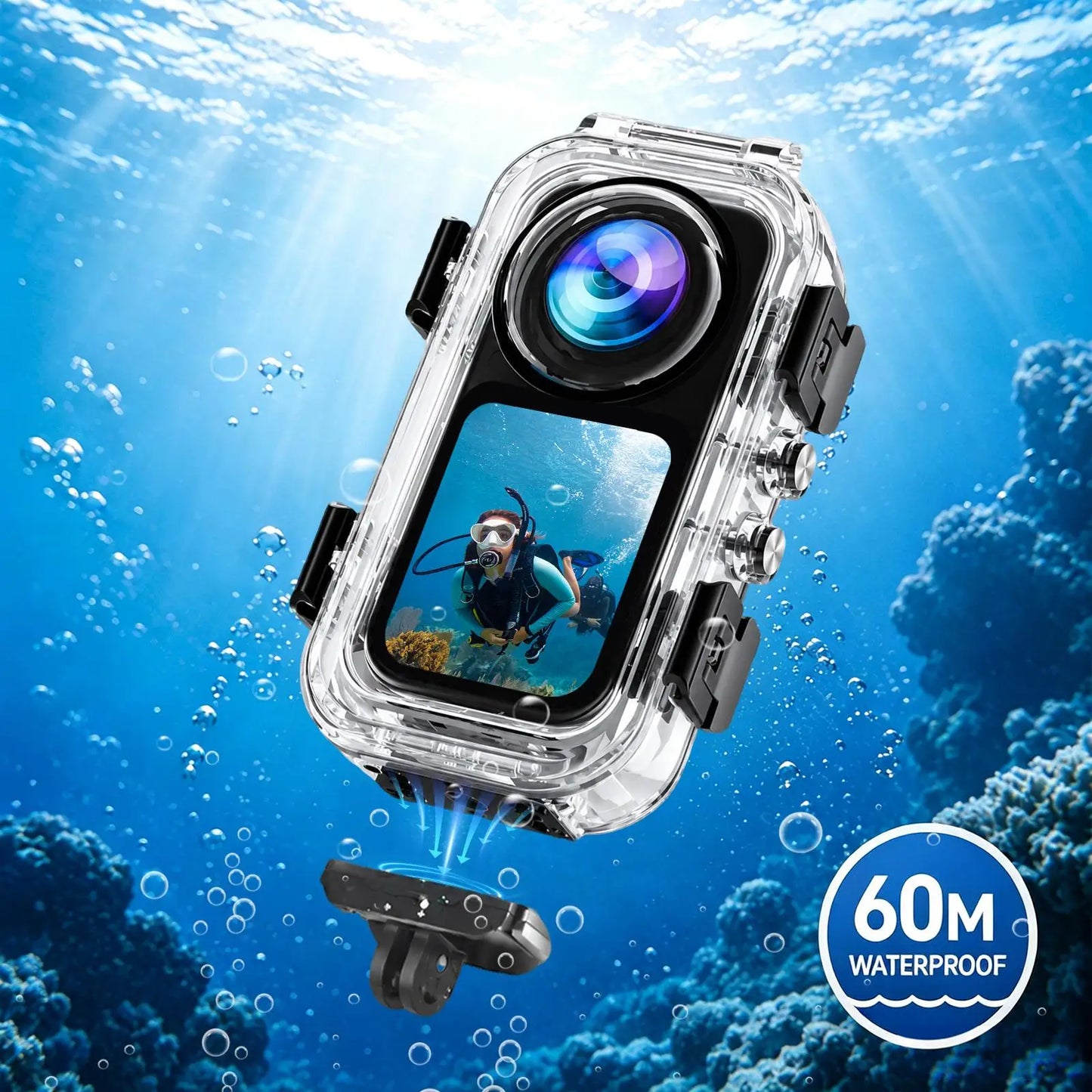 60 Metre Waterproof Diving Case for Insta360 X6