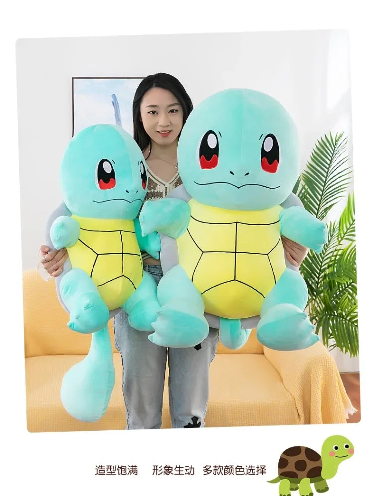 60cm Squirtle Plush Doll Big Size Pokemon Plush Toys Kawaii Stuffed Toys Cute Turtle Pillow Christmas Gift Toys for Boys Girls