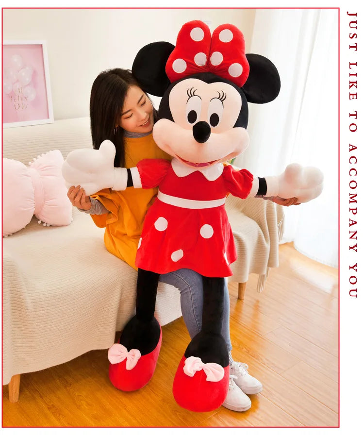Disney 35/50cm Mickey Mouse Plush Toys Kawaii Anime Mickey Minnie Stuffed Plushies Models Decoration Doll for  Birthday Gift