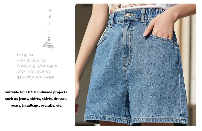 1M/2M/3M/5M Elastic polyester cotton denim fabric for jeans,Skirt Jacket,shirt,bag,DIY, handmade Sewing  Fabric