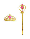 Kids Rhinestone Tiara Crown and Magic Wand with Glitter Crystal Head Hoop Jewelry Hair Accessories for Girls Teens Birthday Gift