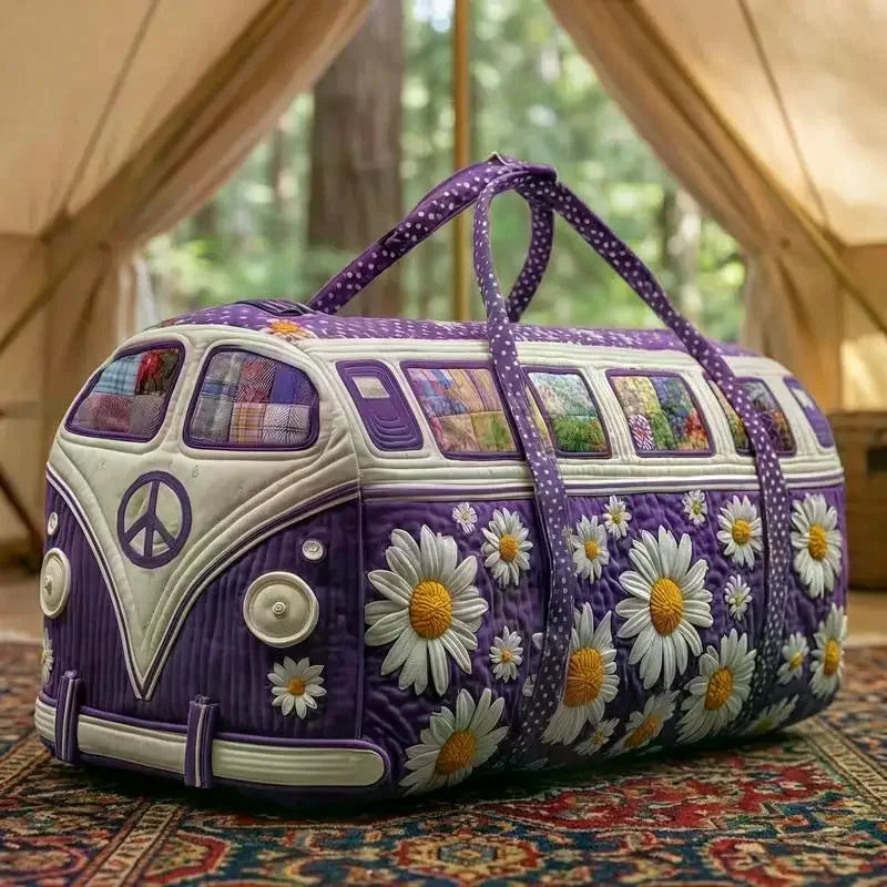 Sun Mountain Forest Quilted Travel Duffle Bag Outdoor Fitness Tote