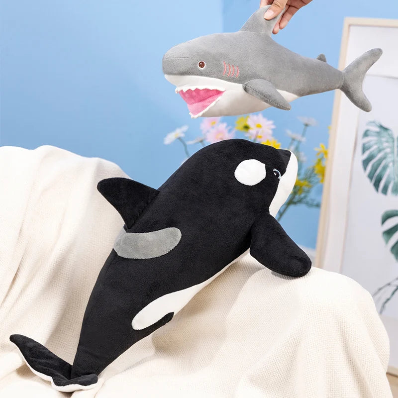 Orca Shark Plush Stuffed Animal Soft Sea Creature Pillow