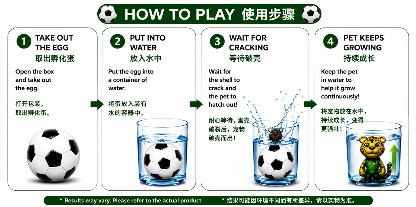 Football Water Growing Surprise Egg Mascot Figure Blind Box Toy