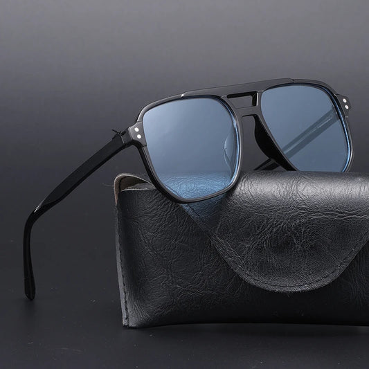 Business Sunglasses Double Beam Sun Glasses Trendy Versatile Glasses Trend Women Decorative Eyewear UV400