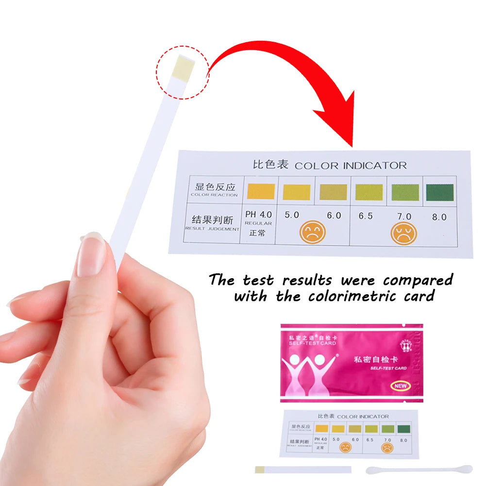 5pcs Female self-test card gynecological inflammation test card female health self-test card test strip intimate