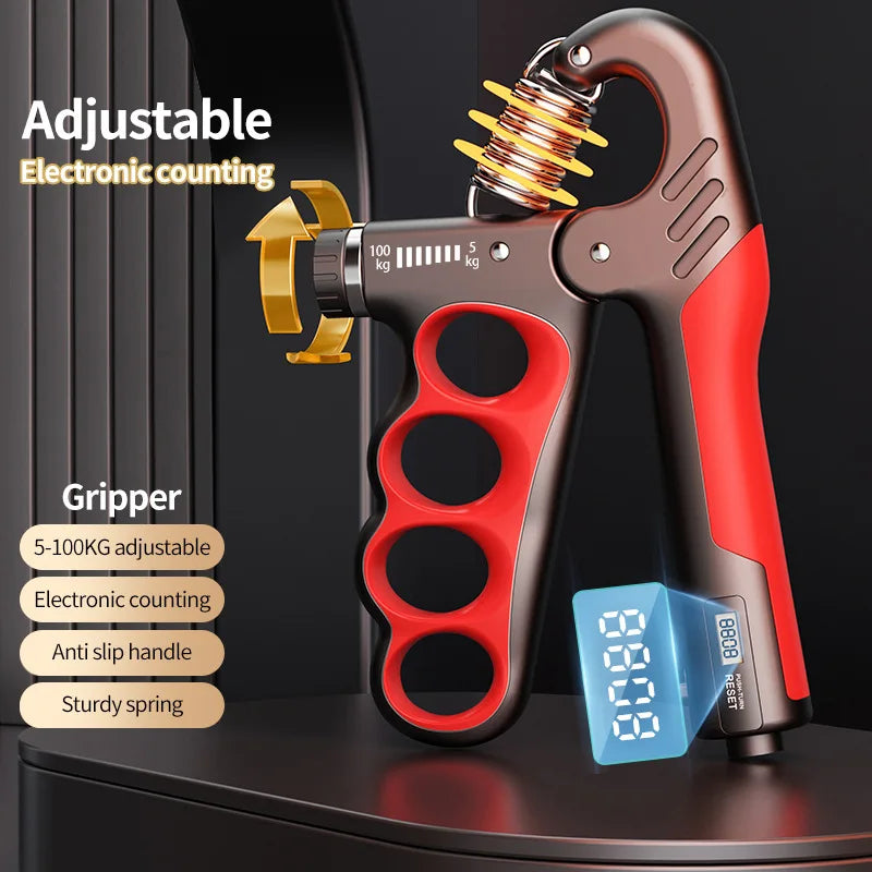 5-100kg Adjustable Grip Strength Gym Wrist Expander Hand Strengthener Muscle Hand Strength Exercise Recovery Fitness
