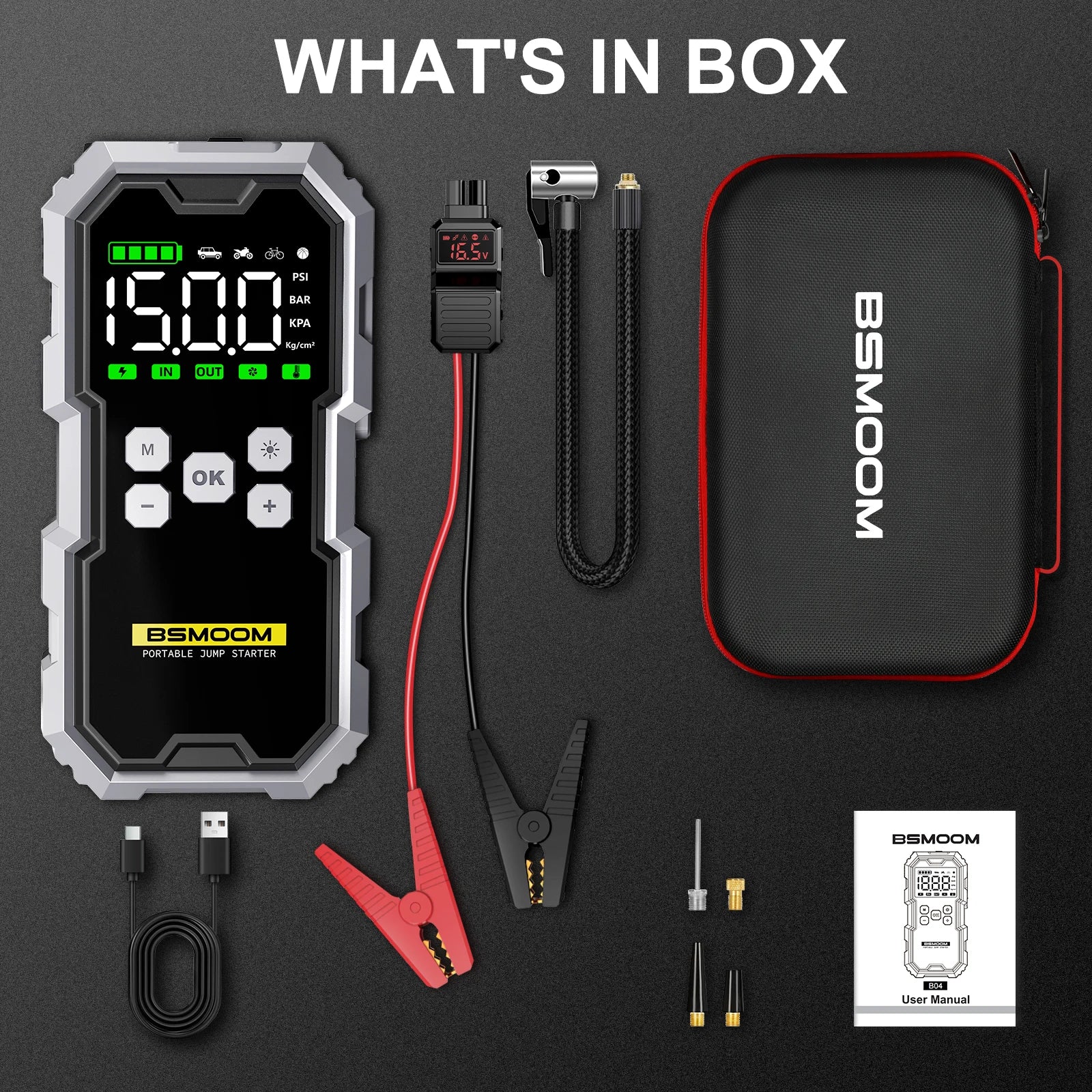Car 6000A Portable 12V Jump Starter Power Bank 12V Auto Battery Charger Booster Starting Device