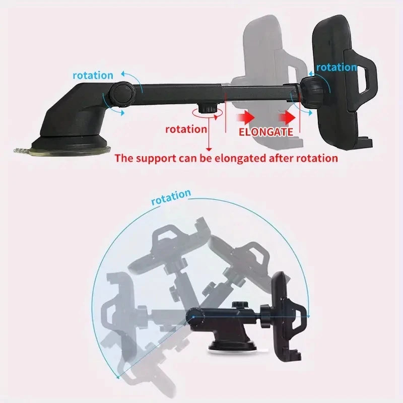 Sucker Car Phone Holder Mount Stand Suction Cup Smartphone Mobile Cell Support in Car Bracket For iPhone Xiaomi Samsung