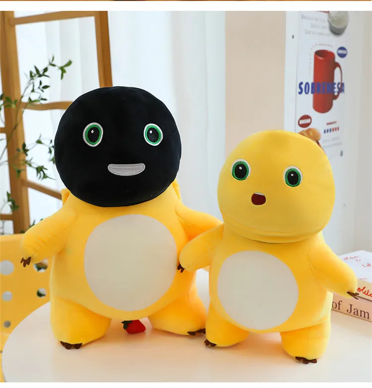 50cm Kawaii Plush Nai Long Stuffed Doll Black Face Baby Dragon Cute Smiling Funny Mask Toy Kids Birthday Xmas Gift for Girls