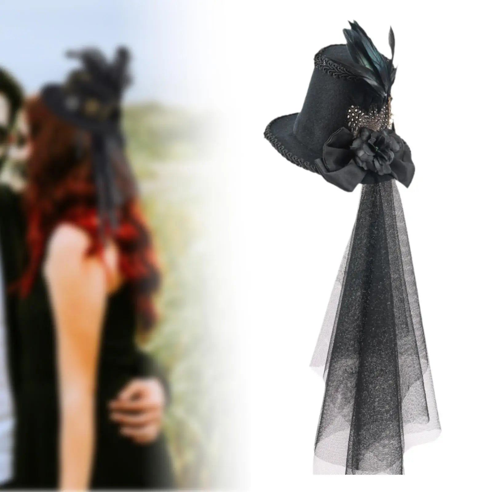Steampunk Top Hat Headwear Gothic Vintage Head Gear Fedoras Headband for Party Adults Masquerade Halloween