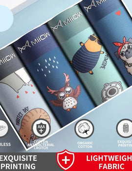 Men’s Funny Boxer Panties – 3-Pack Cotton Underwear