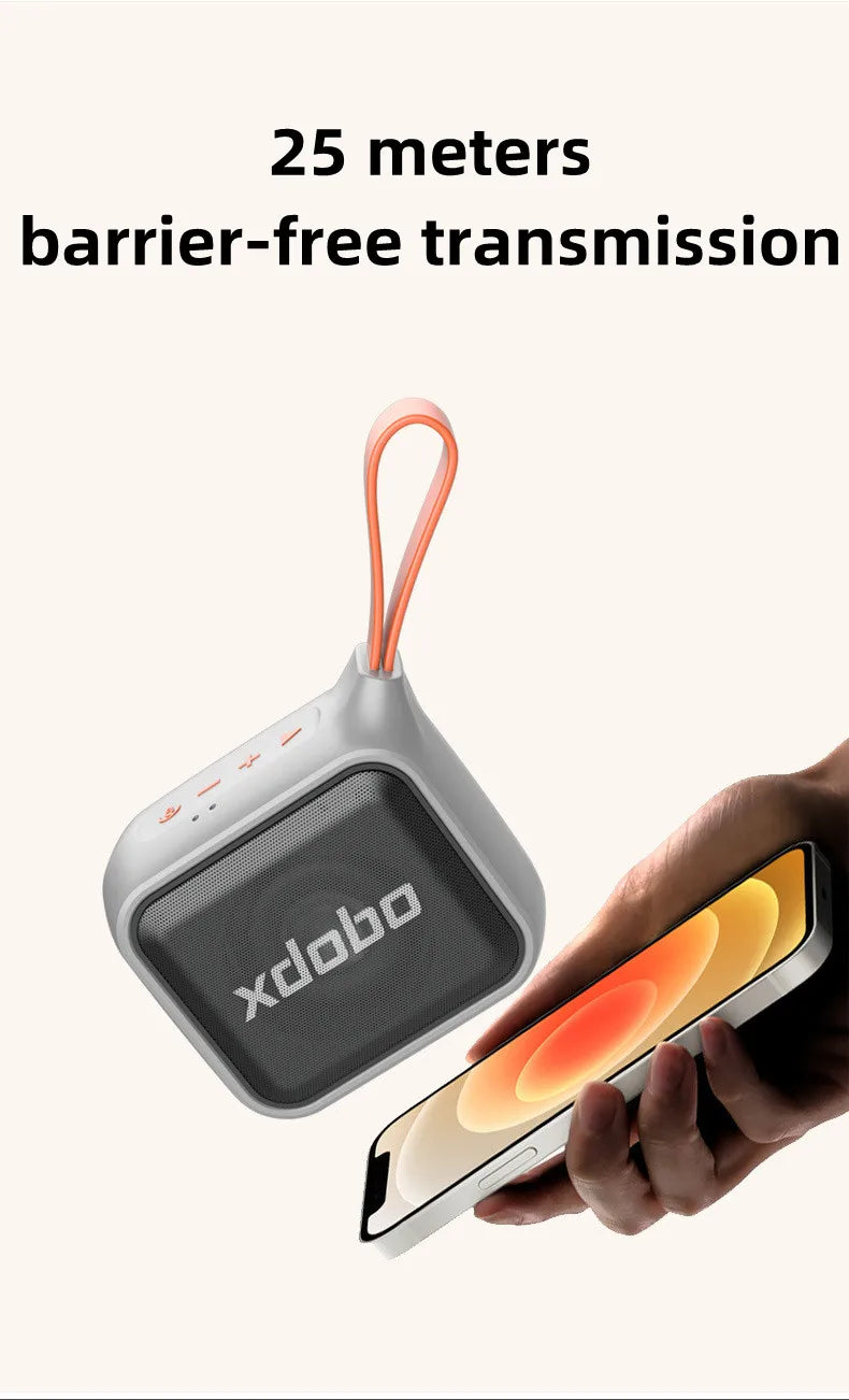 Xdobo Prince 1995 portable wireless Bluetooth speaker 15W outdoor cycling card insertion subwoofer TF/AUX/MP3 mini music player