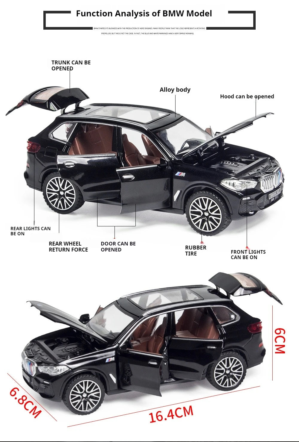 1/32 Scale BMW X5 SUV Alloy Car Diecast Model Pull Back  Toy Collection Of Hobby Decorative Fine Ornaments Gifts