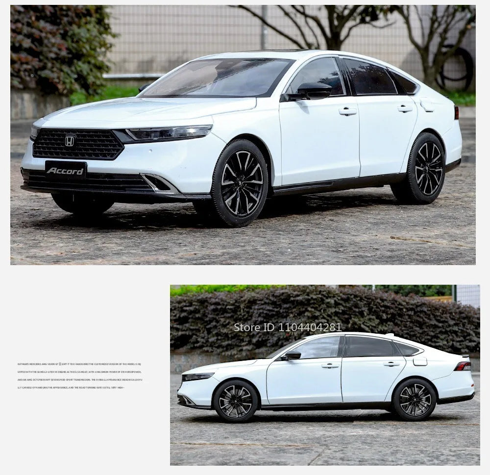 1:18 X5M Honda Accord Car Toys Alloy Diecast Models Shock Absorption Doors Opened Front Wheel Steering Vehices Desktop Ornament