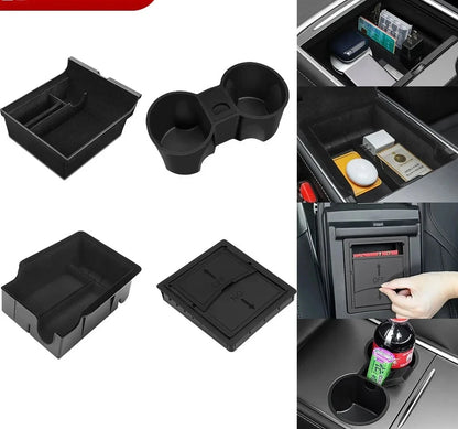 For Tesla Model 3 Model Y Center Console Organizer for TESLA Car Model3modelY Armrest Hidden Storage Box Interior Accessories