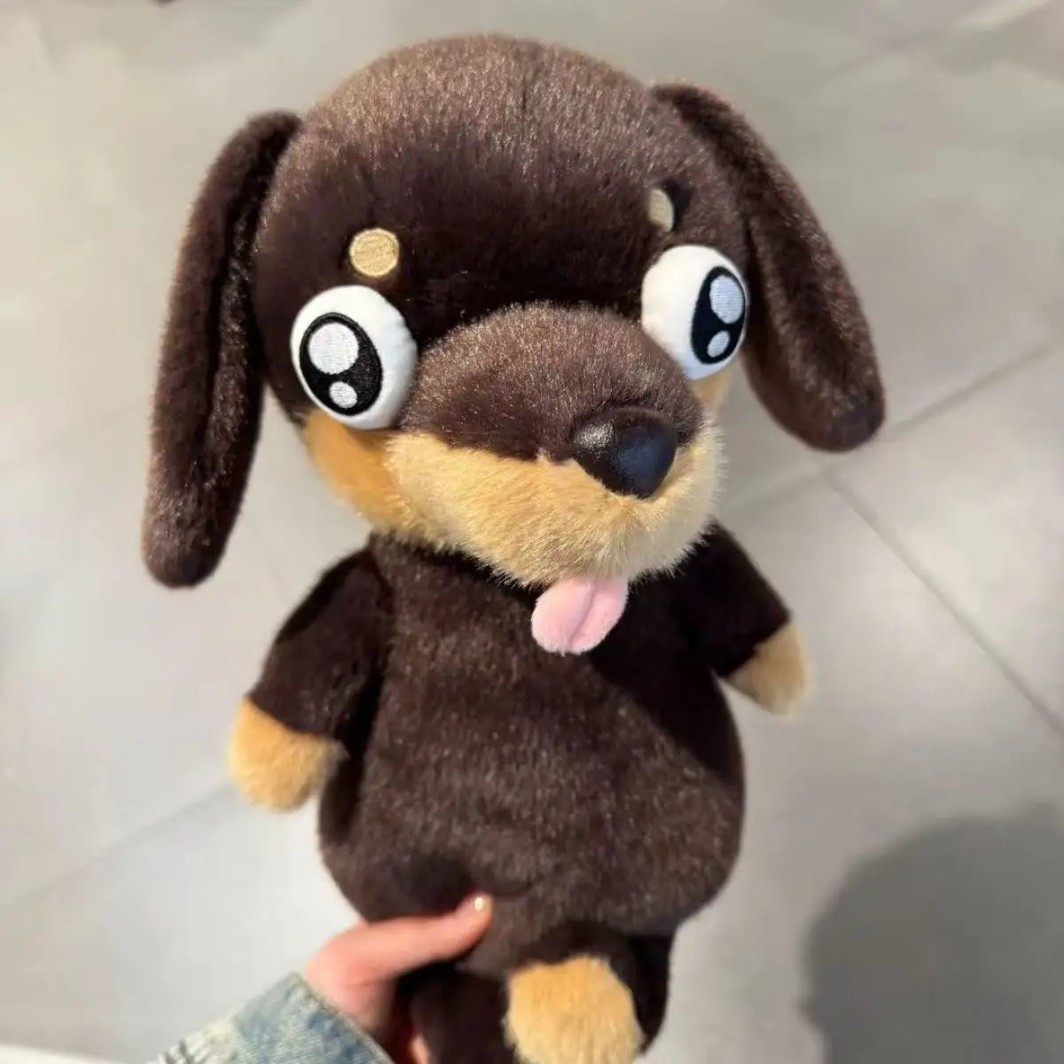 Kawaii Dachshund Stuffed Doll Plush Toy Cartoon Cuddly Animal for Kids Birthday Gift Girls Anime Themed Soft Toy International