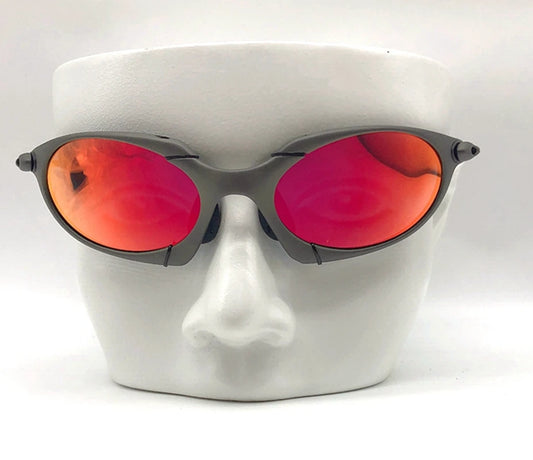 Polarized UV400 Road Bike Cycling Sunglasses – Gray Metal Frame Riding Fishing Eyewear