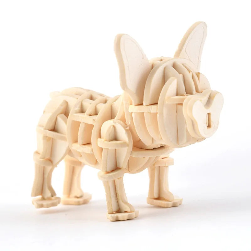 3D Wooden Puzzle Toys for  Adults Teens Animal Assembly Kit Decoration Animal Puzzle Games Home Office Creative Ornament