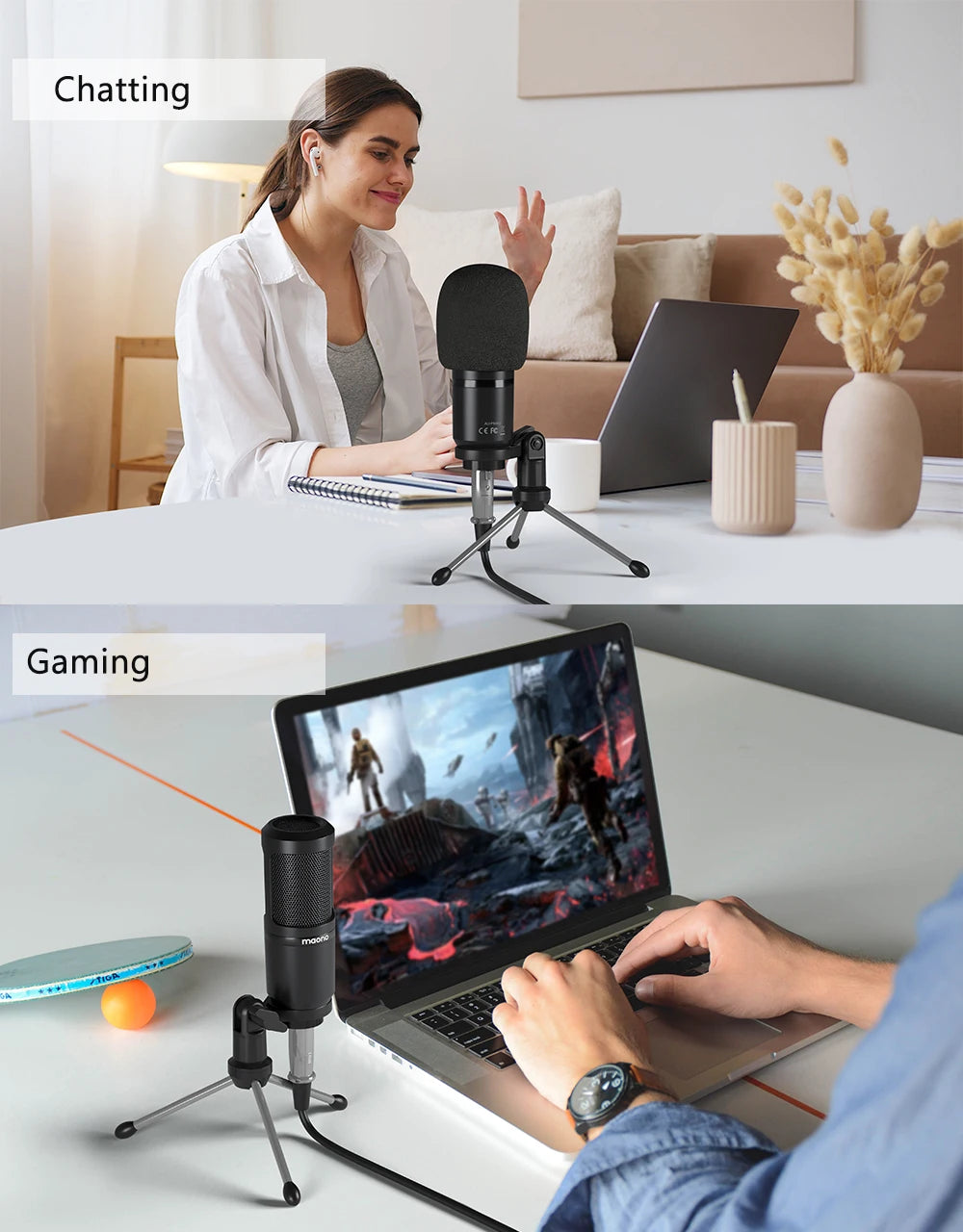 PM360TR Condenser Microphone Podcast Microphone 3.5mm Mic for Computer,Laptop,Phone,Sound Card,YouTube,Gaming,Recording